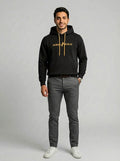 Sweatshirt Hoodie Welt Pocket, Black