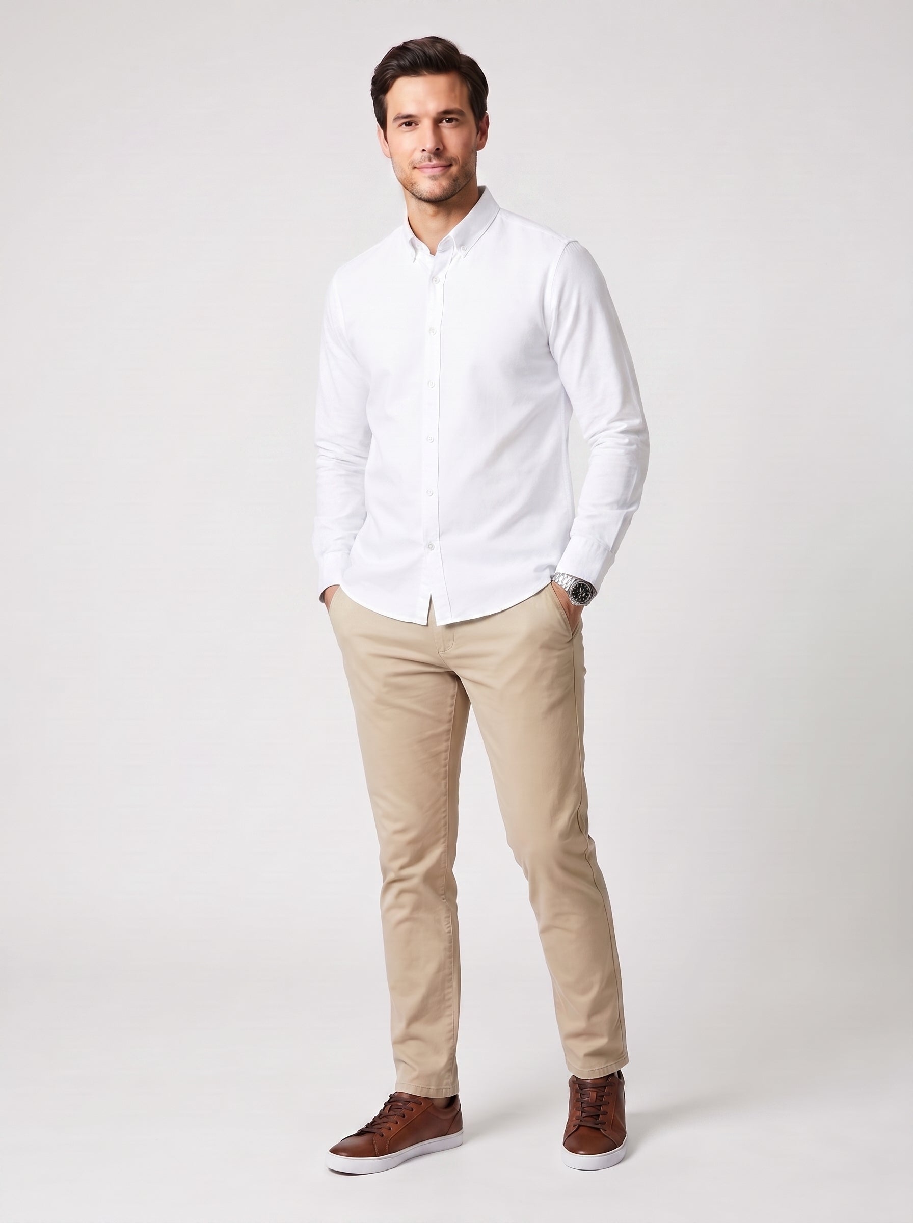 Oxford Shirt Royal Plain, White