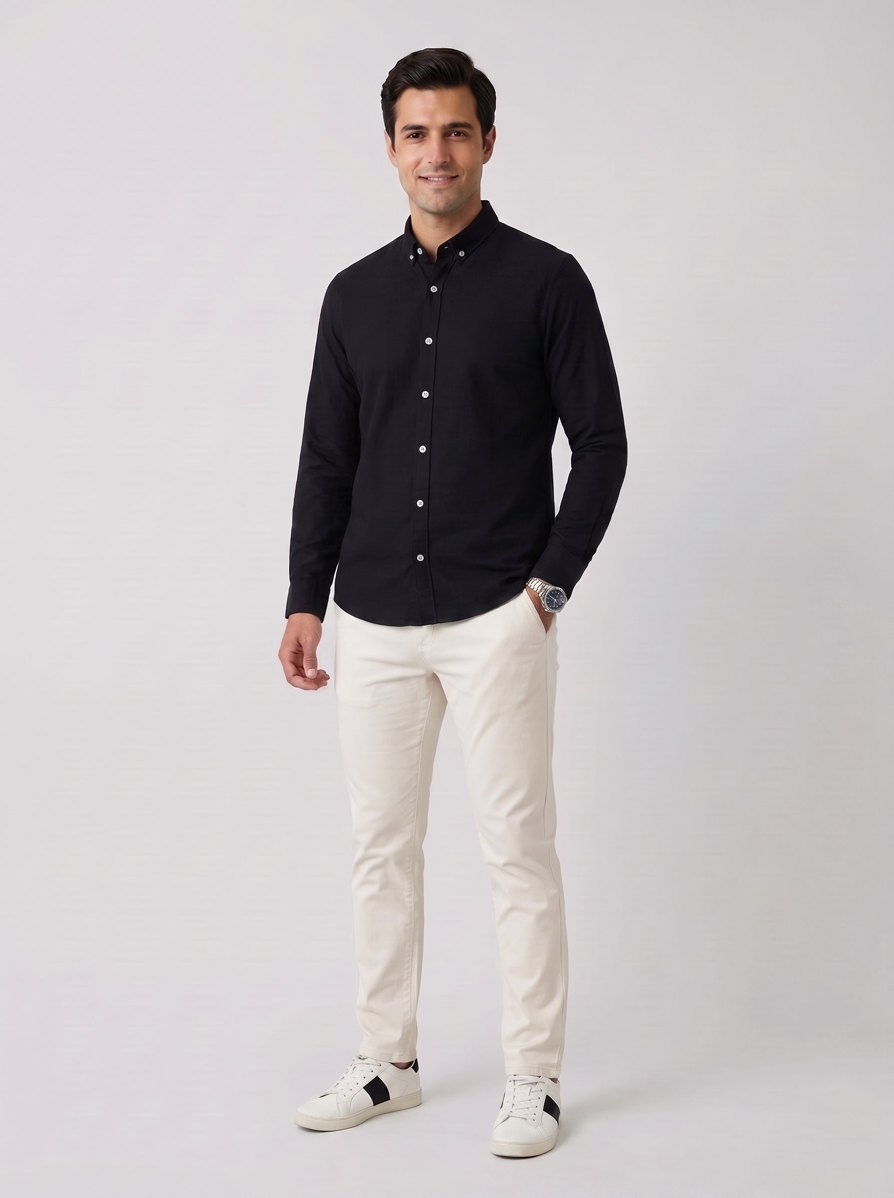 Oxford Shirt Royal Plain, Black