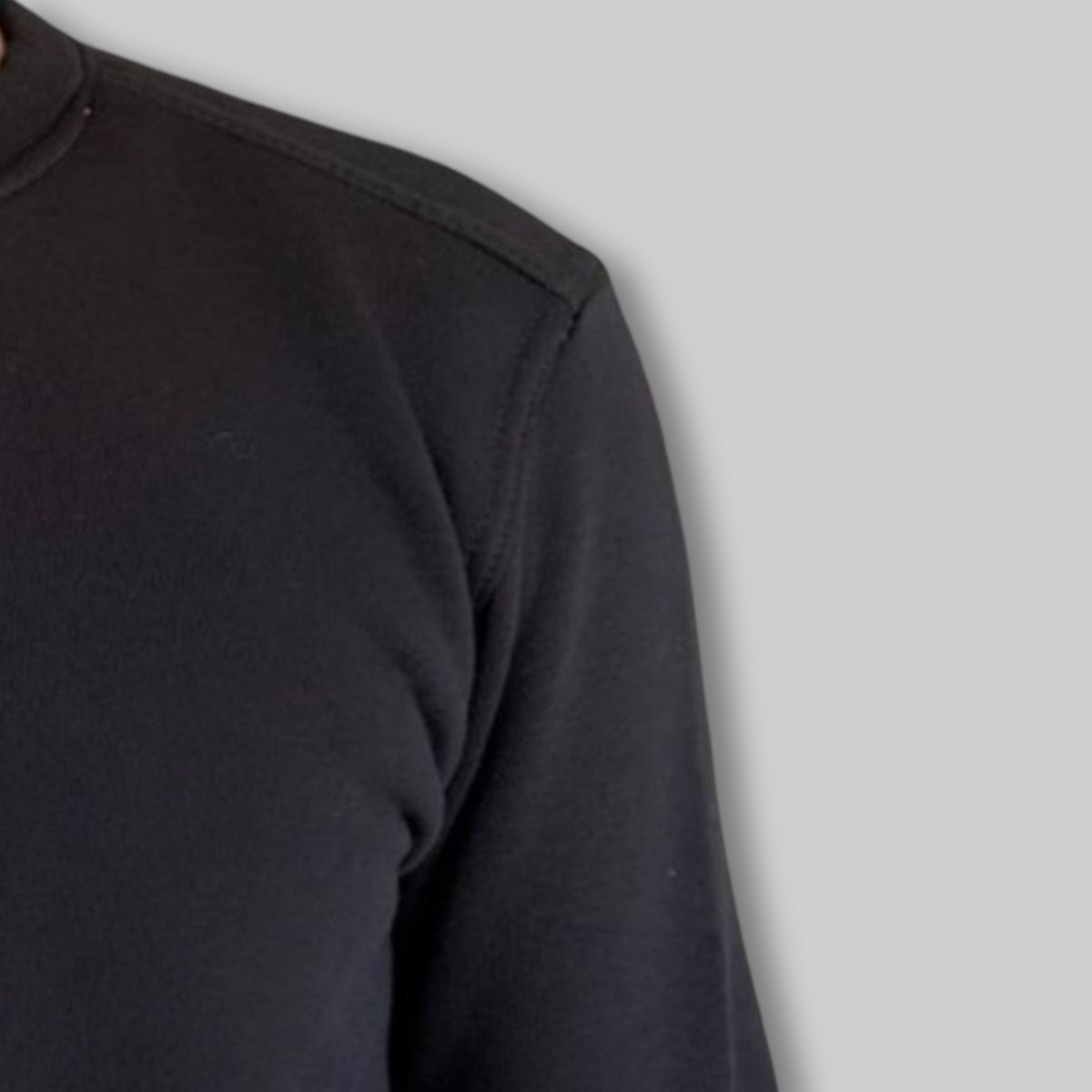 Sweatshirt Crew Neck Plain, Black