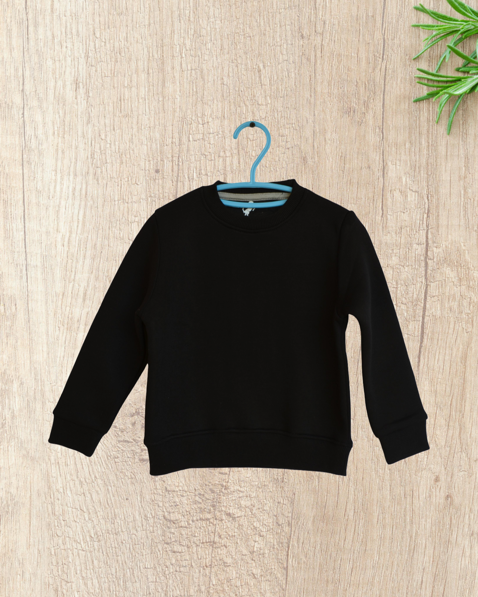 Sweatshirt round plain for Kids, Black