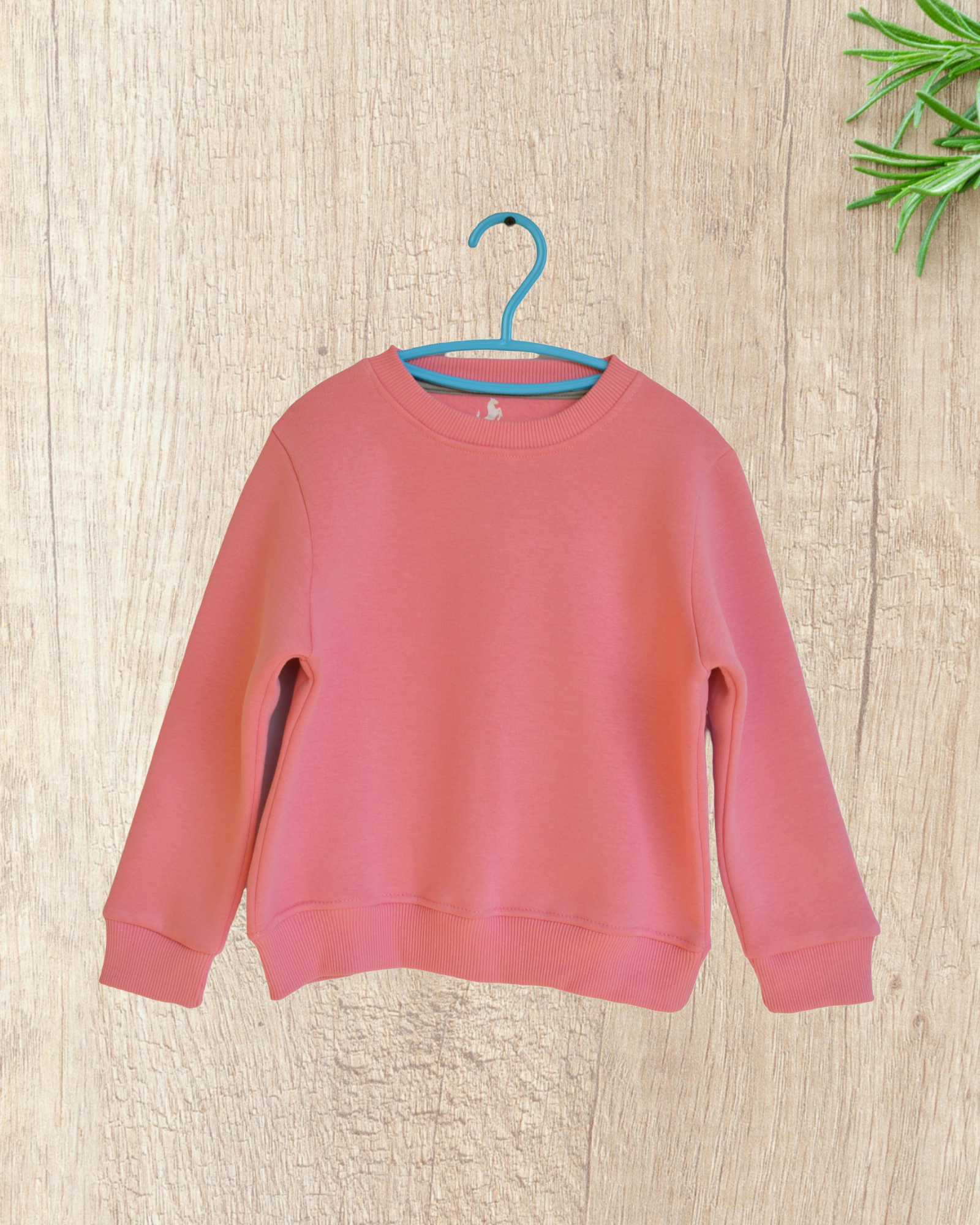 Sweatshirt round plain for Kids, pink