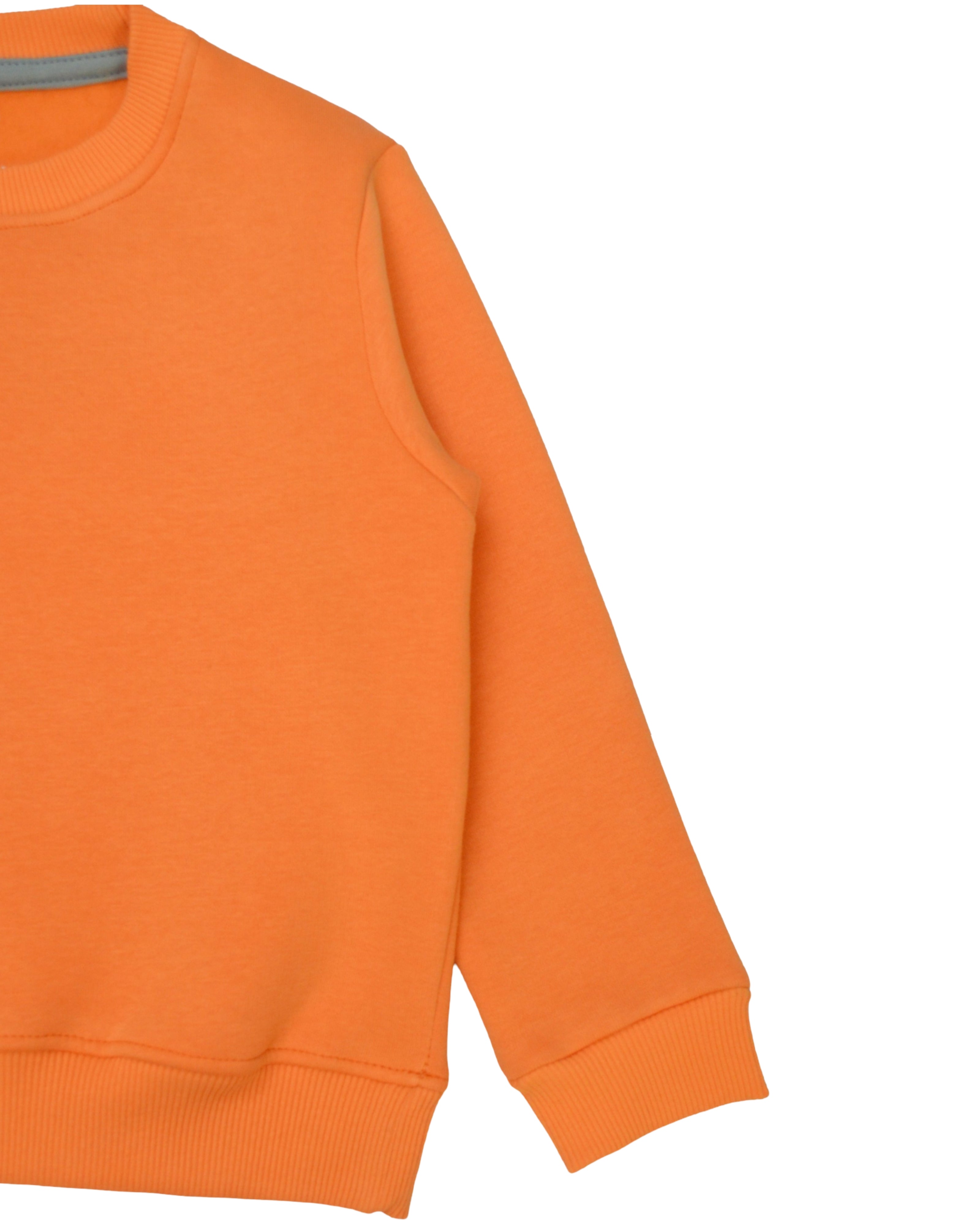 Sweatshirt round plain for Kids, Orange
