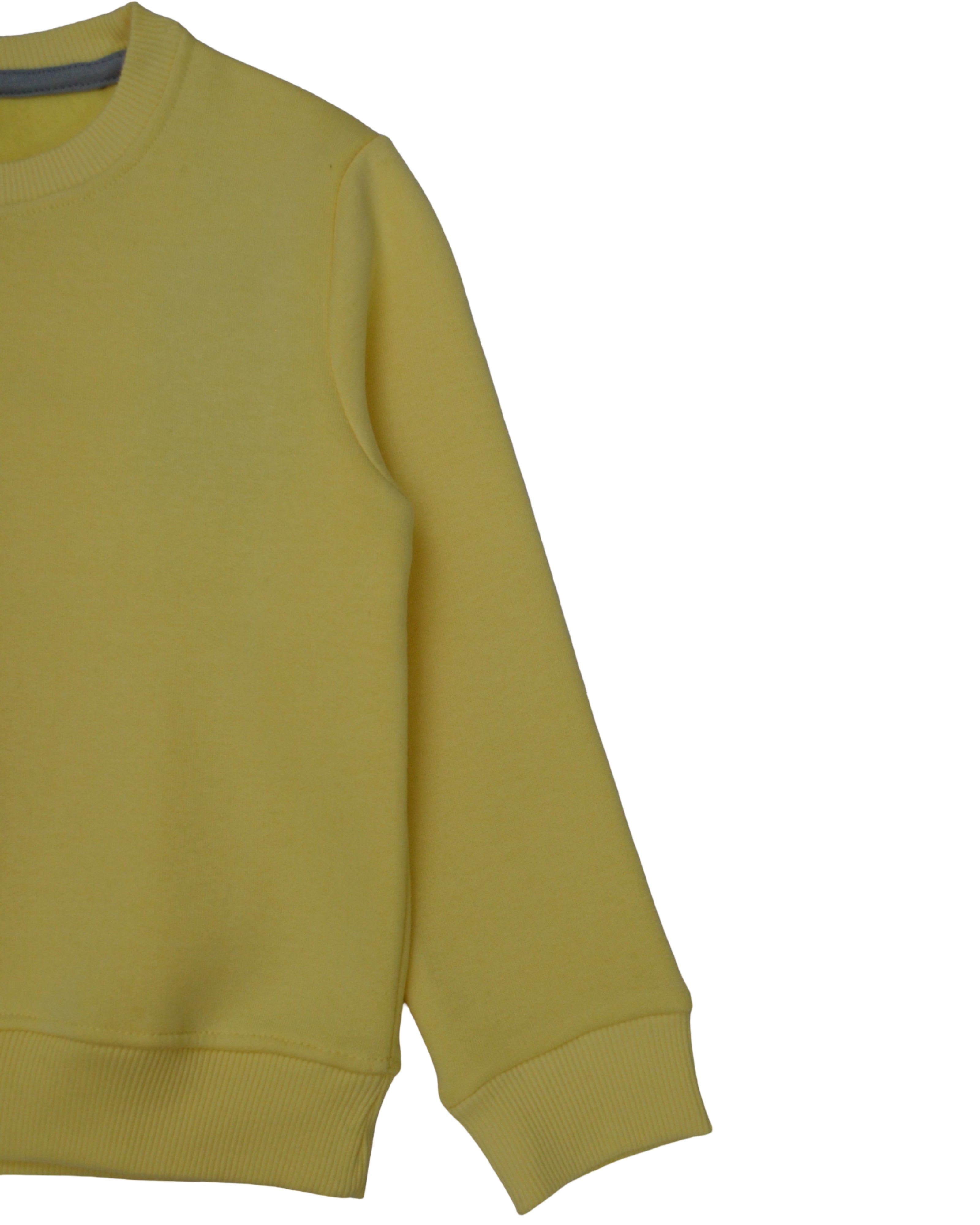 Sweatshirt round plain for Kids, Yellow