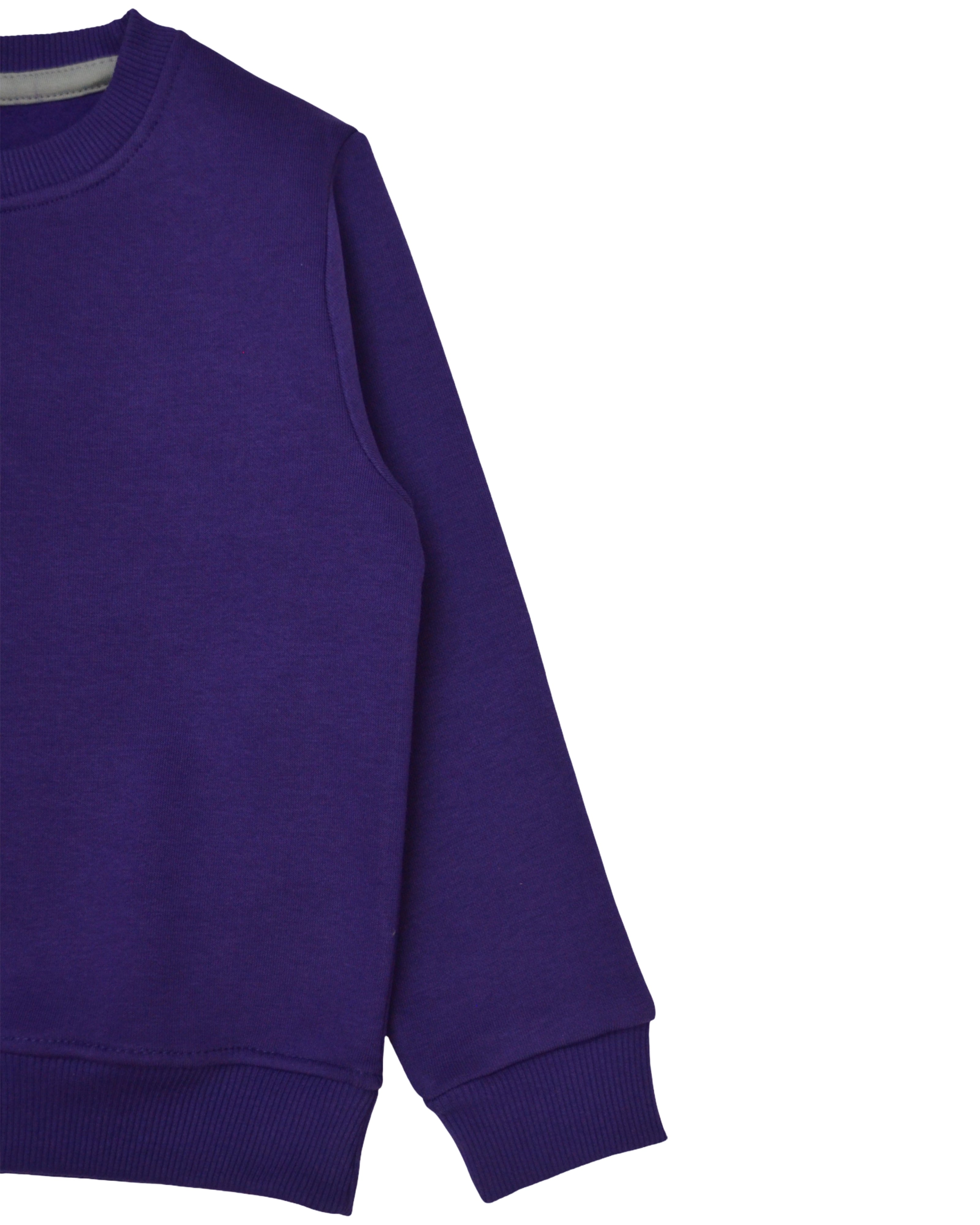 Sweatshirt round plain for Kids, Purple