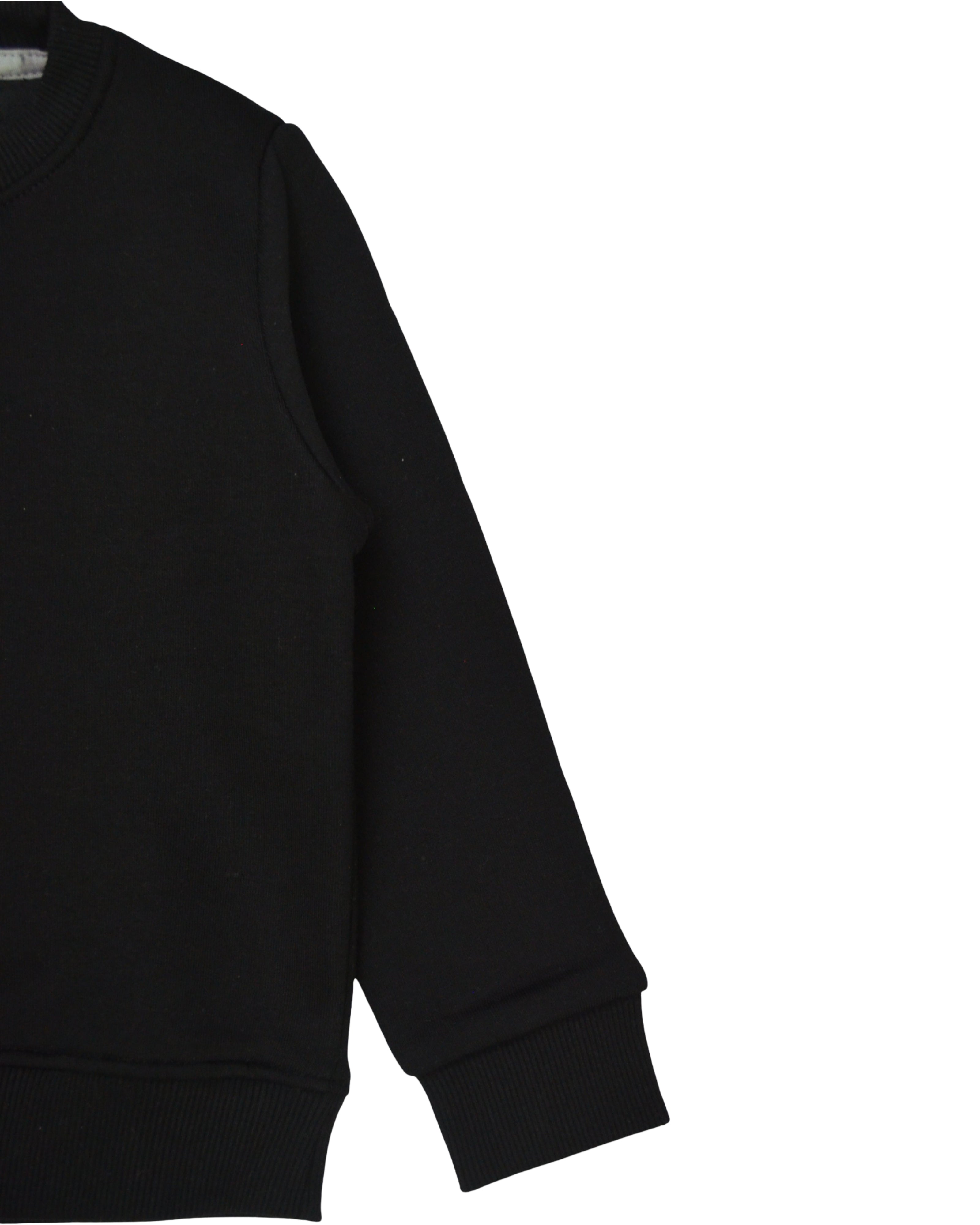 Sweatshirt round plain for Kids, Black