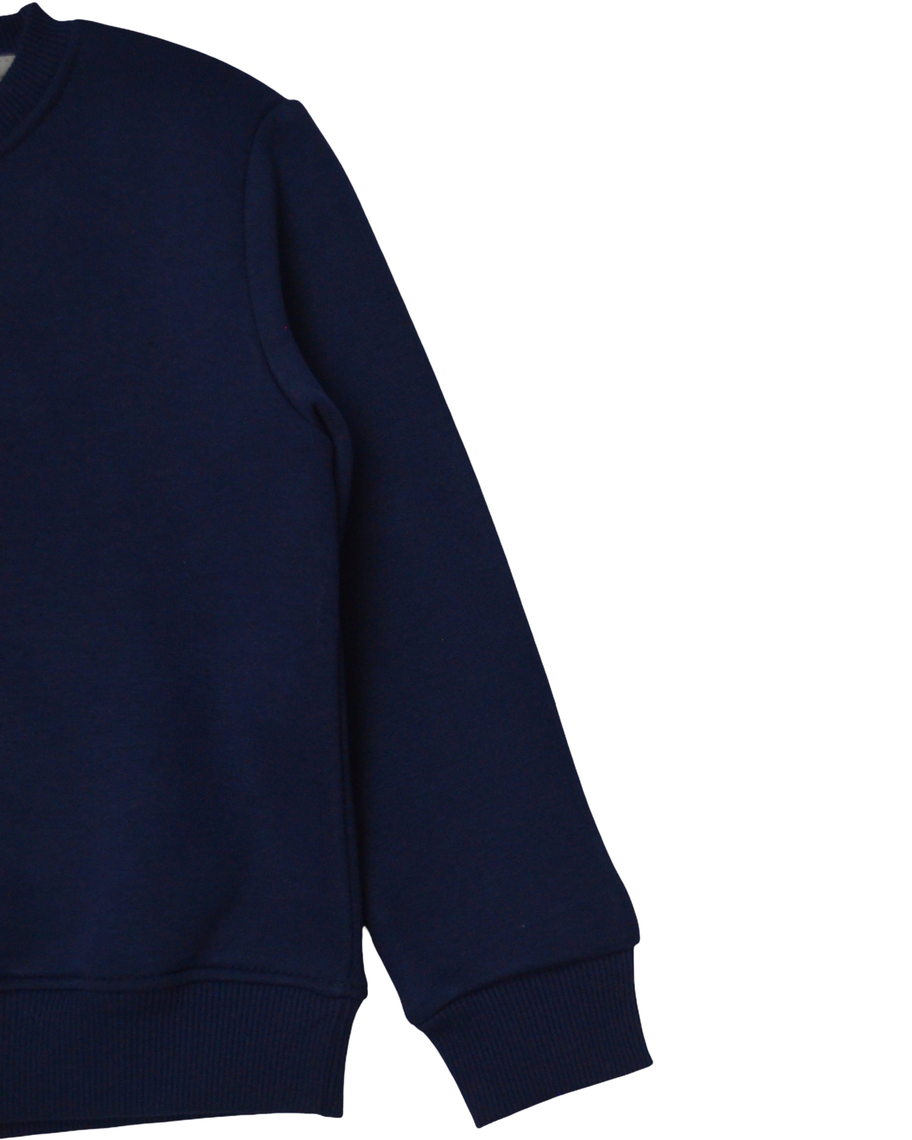 Sweatshirt round plain for Kids, Navy blue