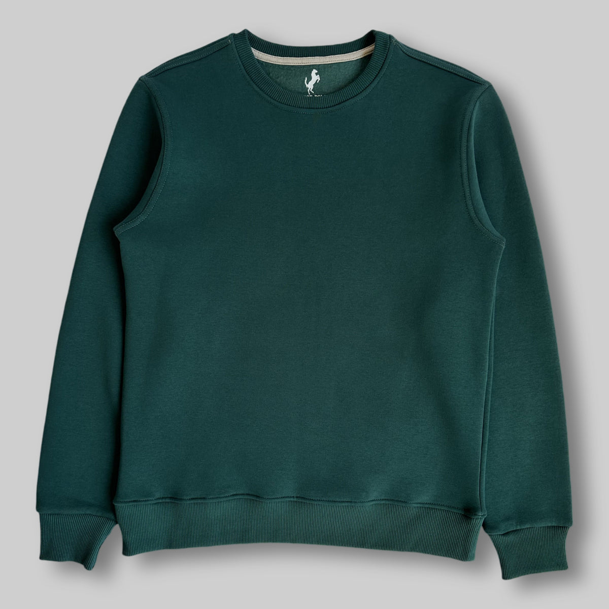 Sweatshirt Crew Neck Plain, Green