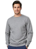 Sweatshirt Crew Neck Plain, Heather grey