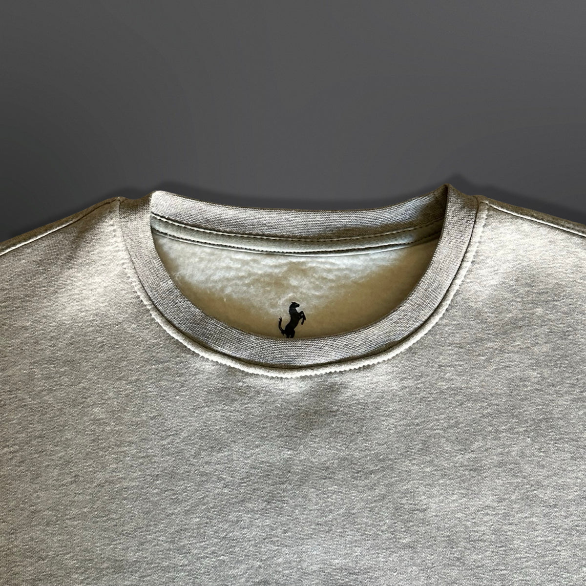 Sweatshirt Crew Neck Plain, Heather grey