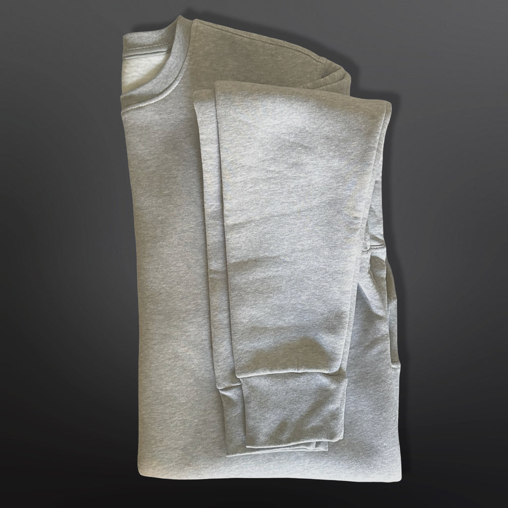 Sweatshirt Crew Neck Plain, Heather grey
