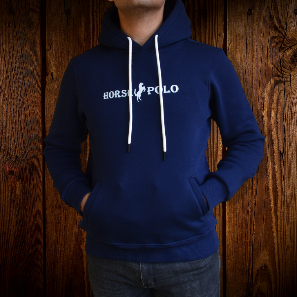Sweatshirt Hoodie Welt Pocket, Navy blue