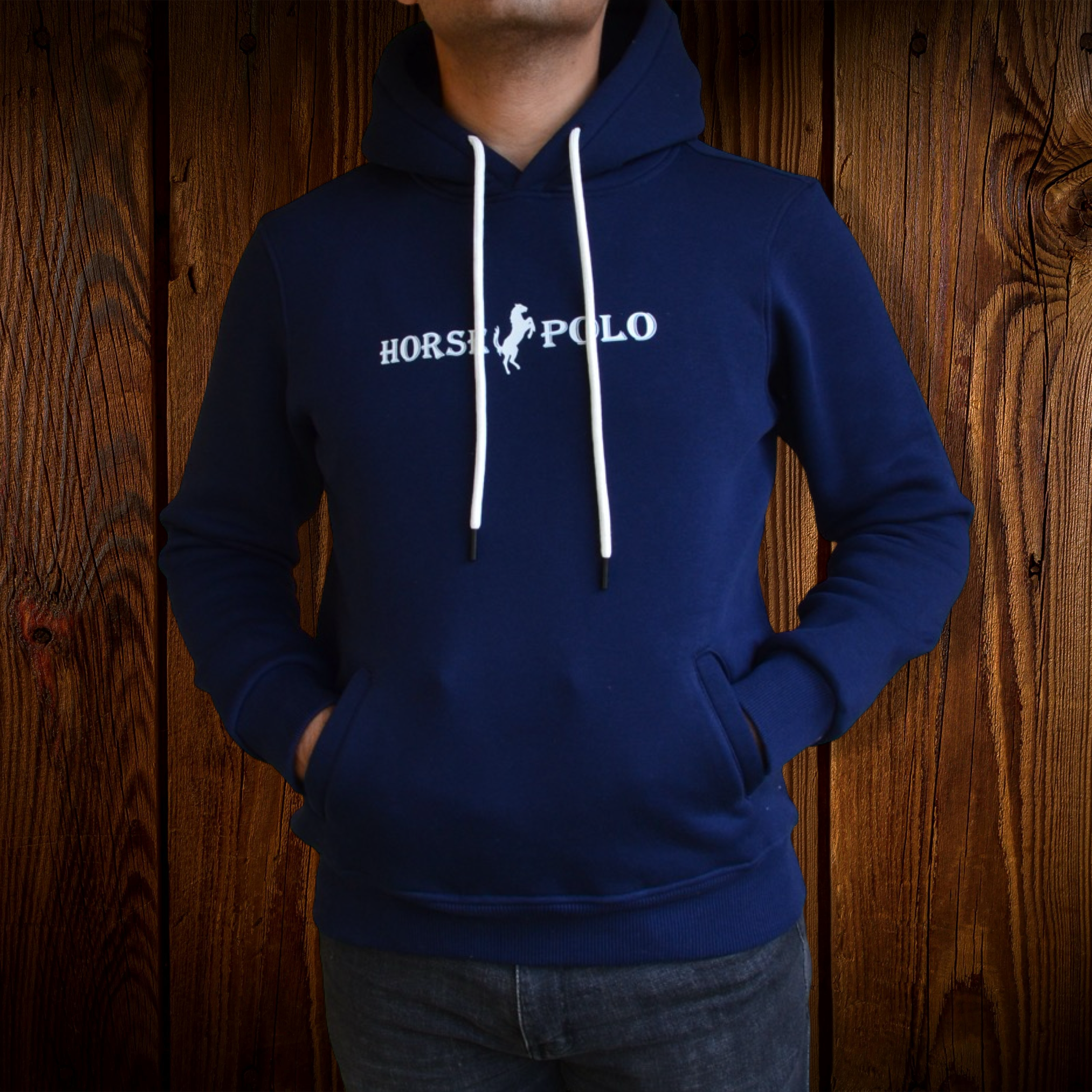Sweatshirt Hoodie Welt Pocket, Navy blue
