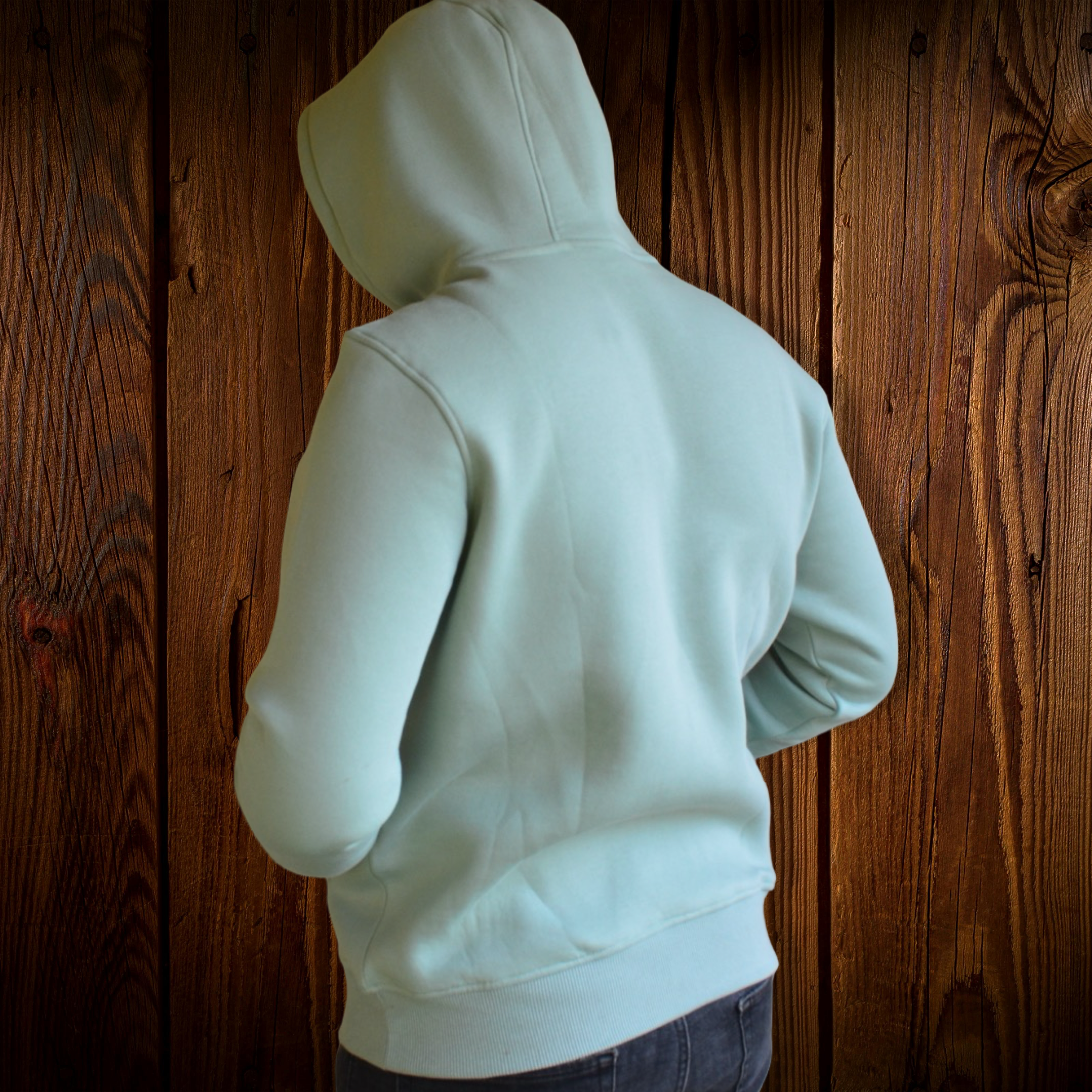 Sweatshirt Hoodie Welt Pocket, Mint Green