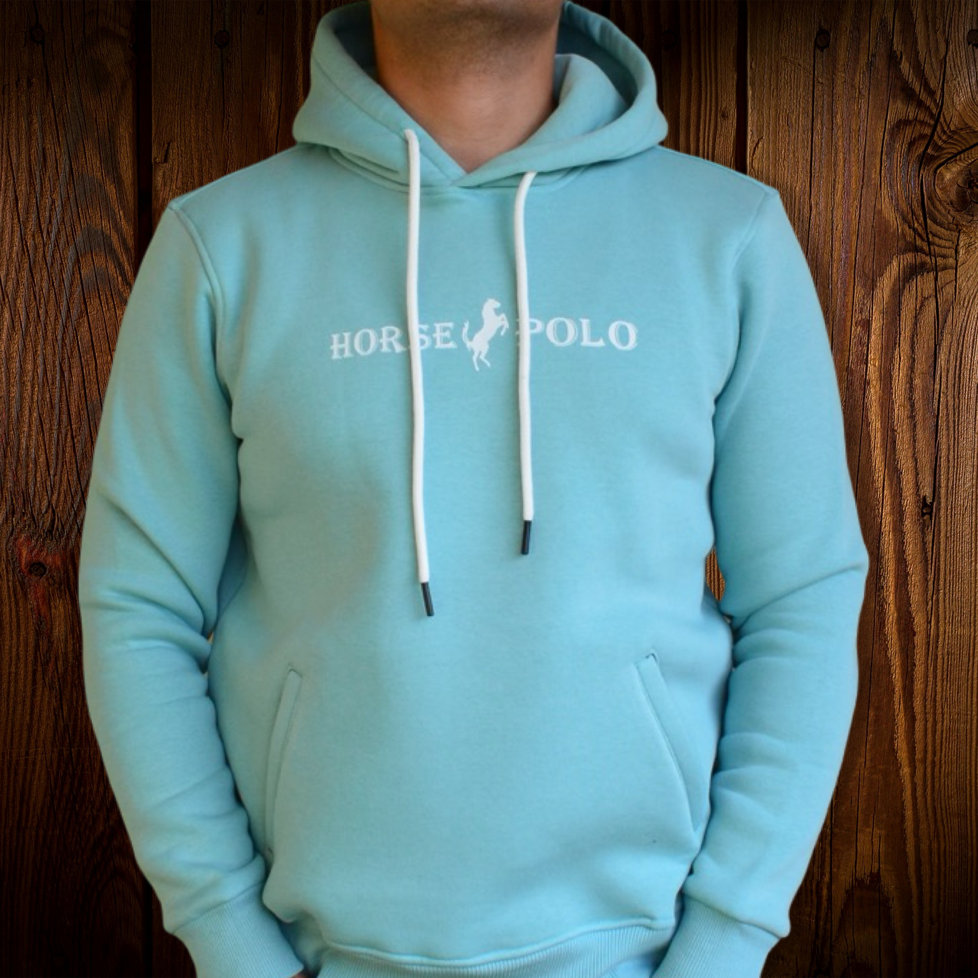 Sweatshirt Hoodie Welt Pocket, Aqua