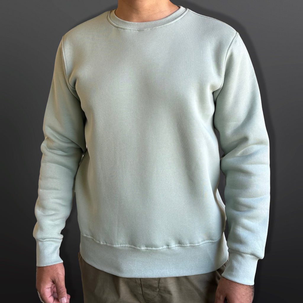 Sweatshirt Crew Neck Plain, Pistachio