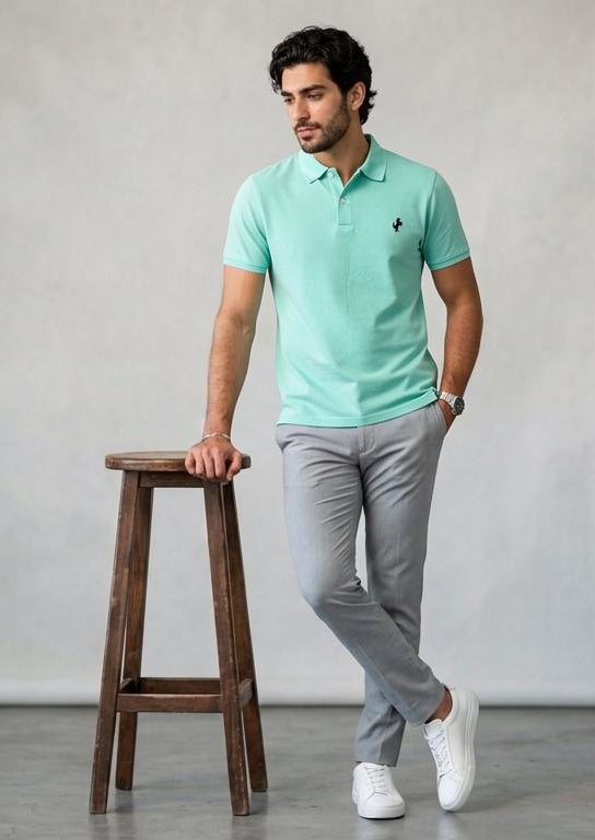 Polo T-Shirt Classic for men, Aqua