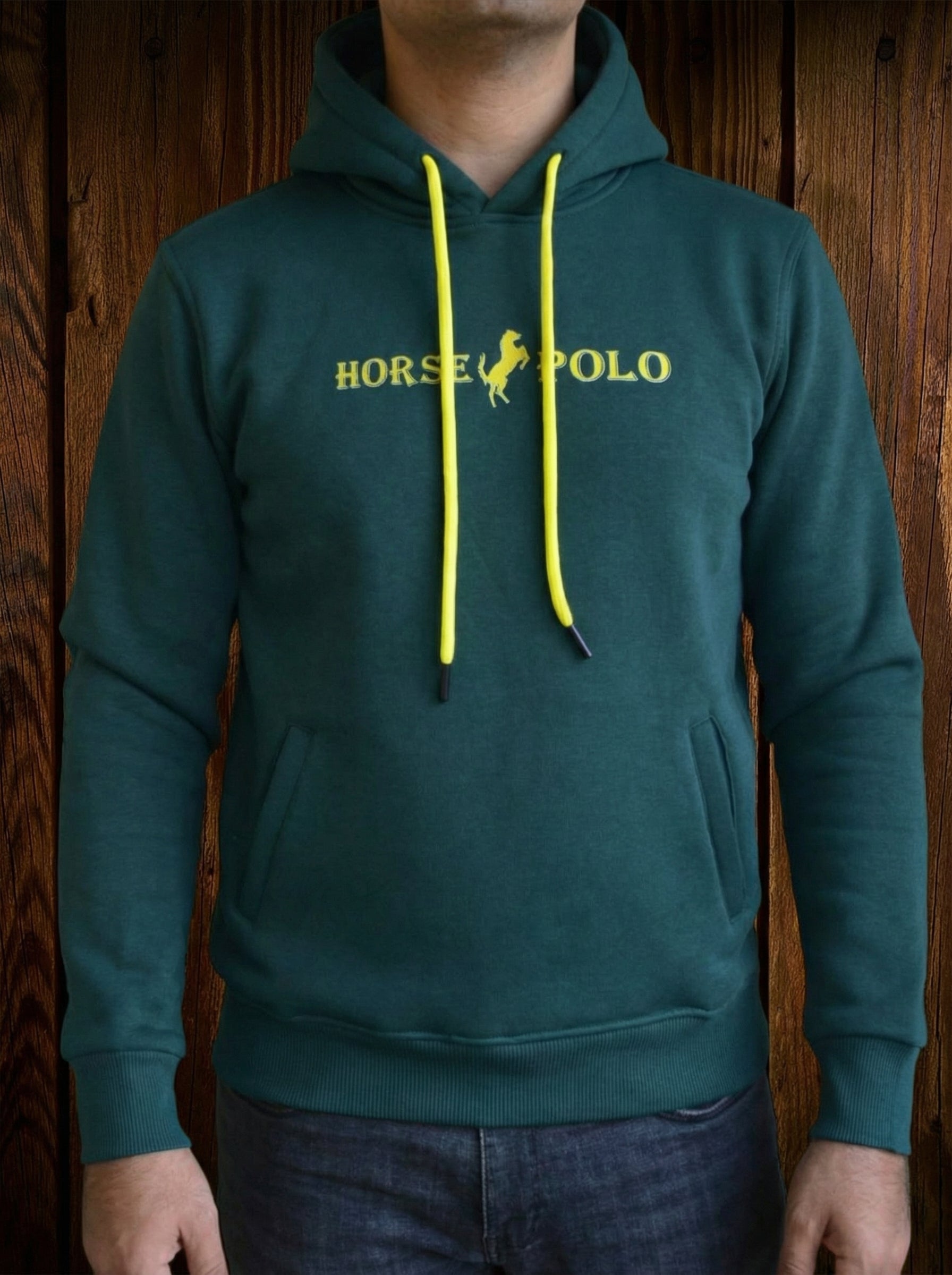 Sweatshirt Hoodie Welt Pocket, Green