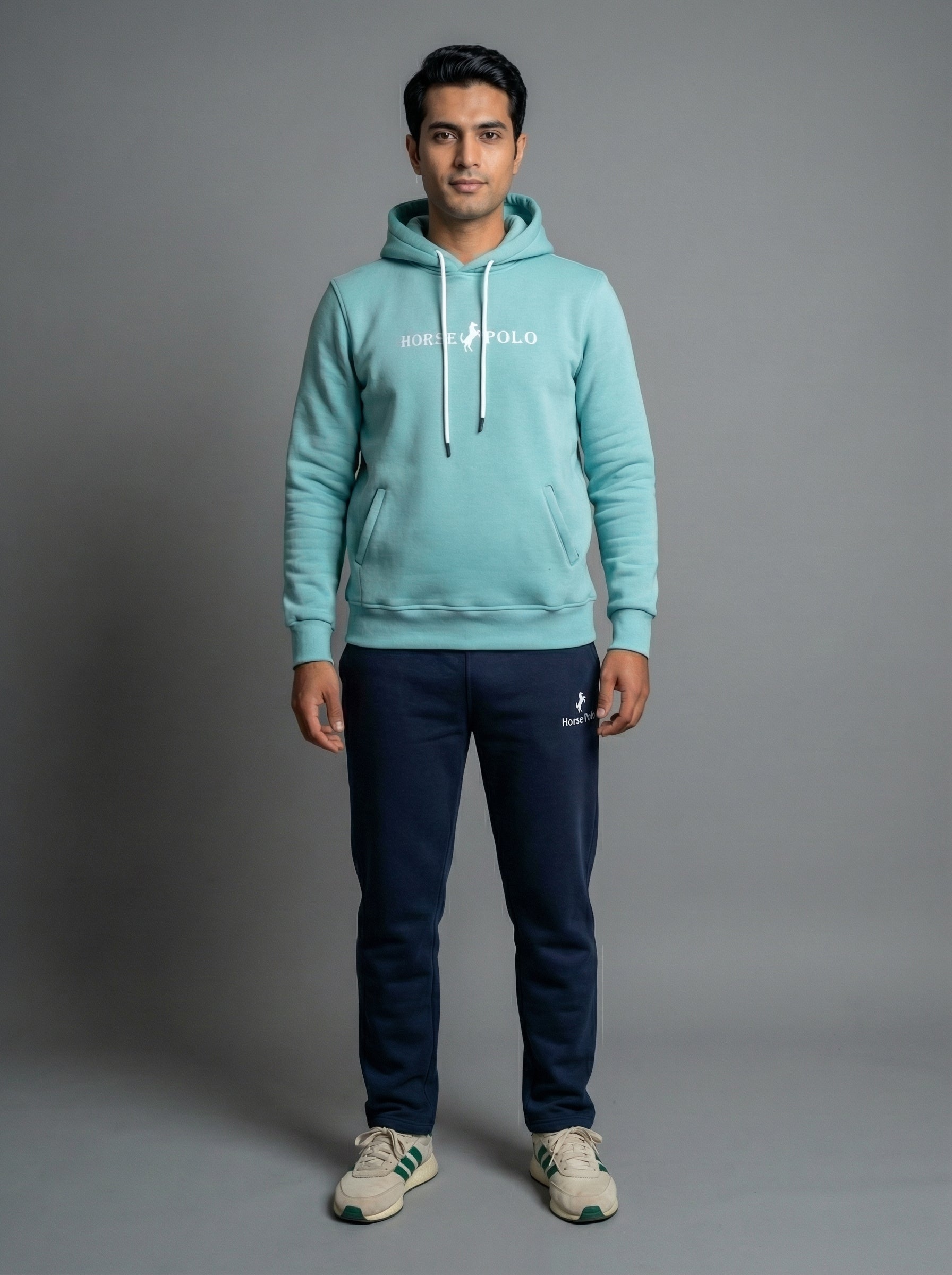 Sweatshirt Hoodie Welt Pocket, Aqua