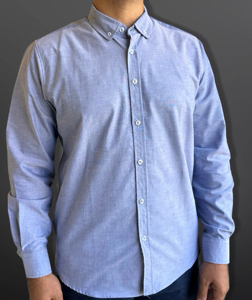 Oxford Shirt Classic Plain, Blue