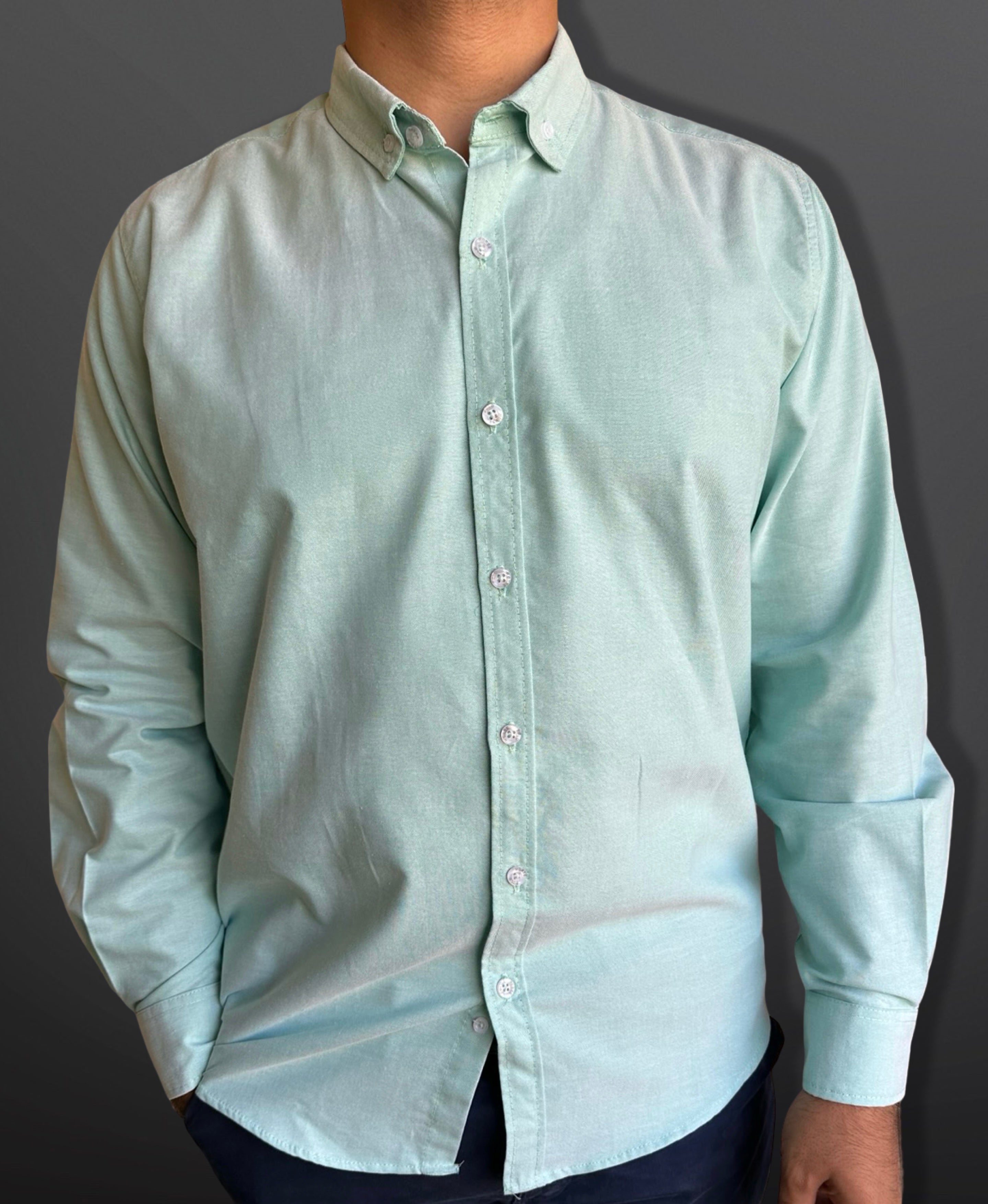 Oxford Shirt Classic Plain, Pistachio