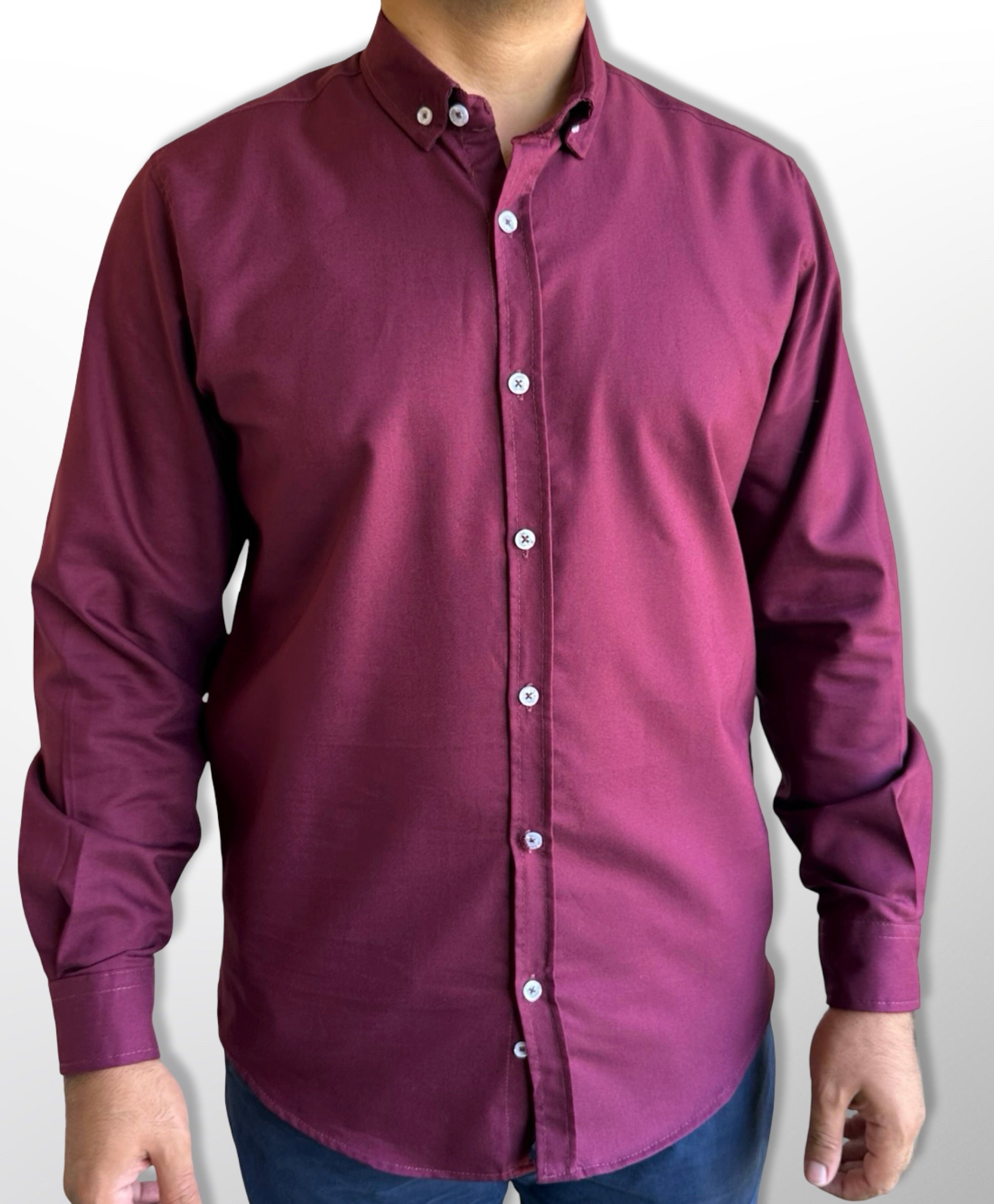 Oxford Shirt Royal Plain, Maroon