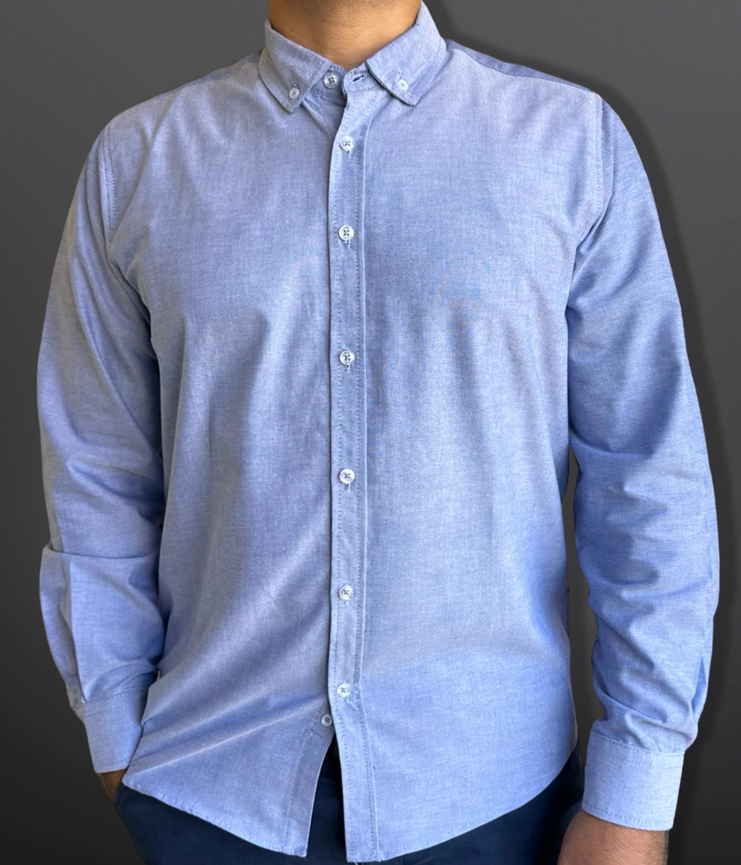 Oxford Shirt Classic Plain, Blue