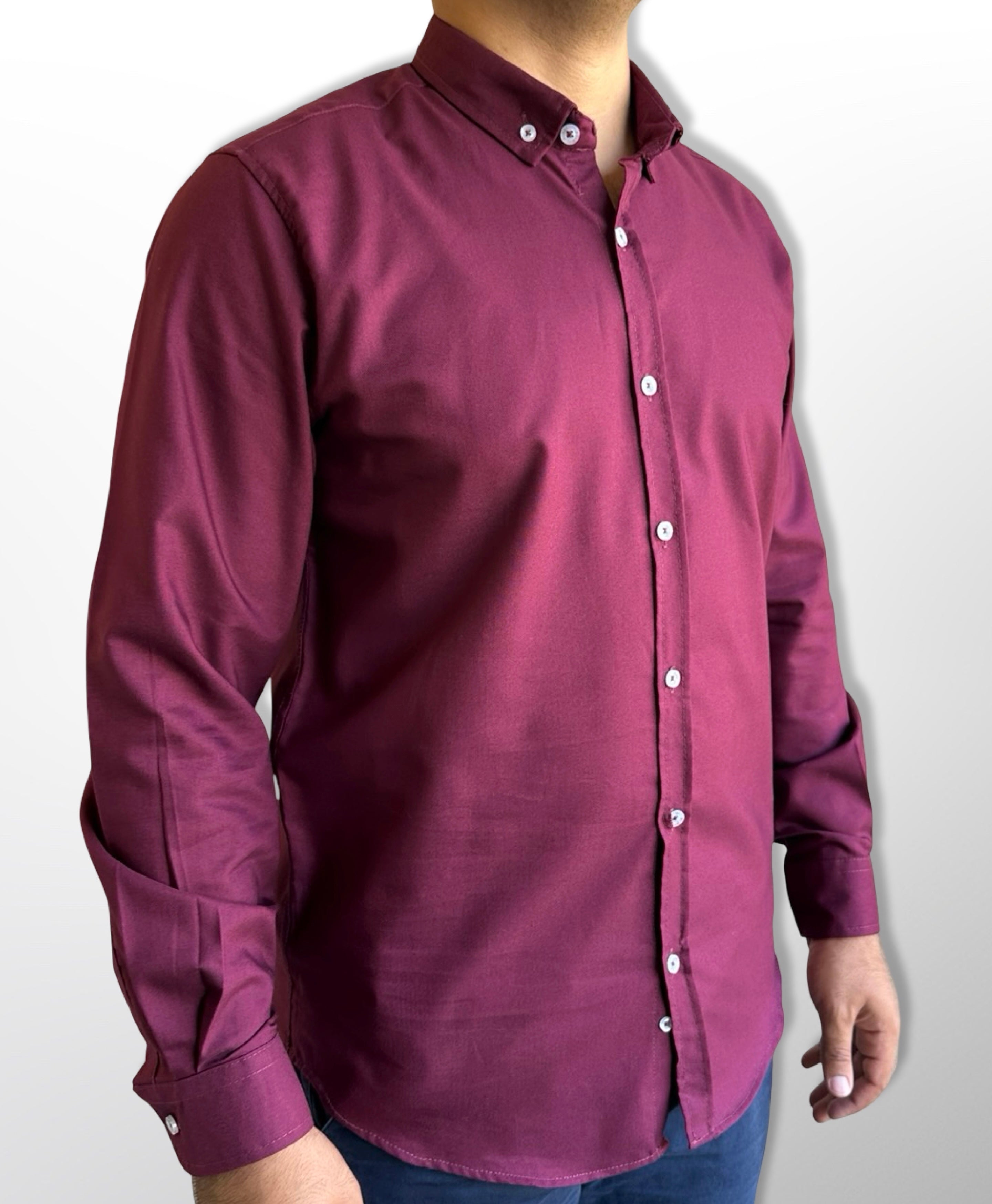 Oxford Shirt Royal Plain, Maroon