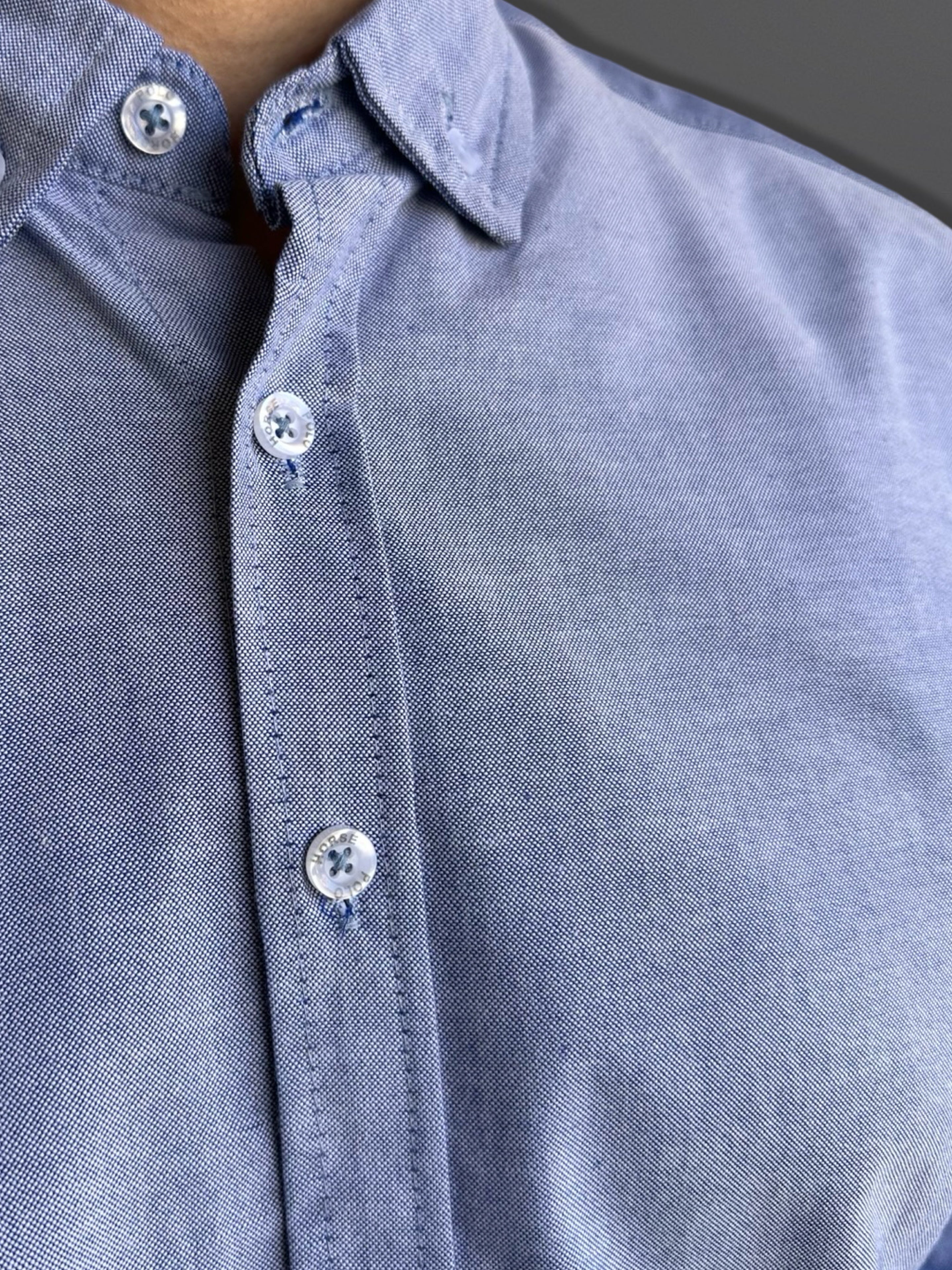 Oxford Shirt Classic Plain, Blue