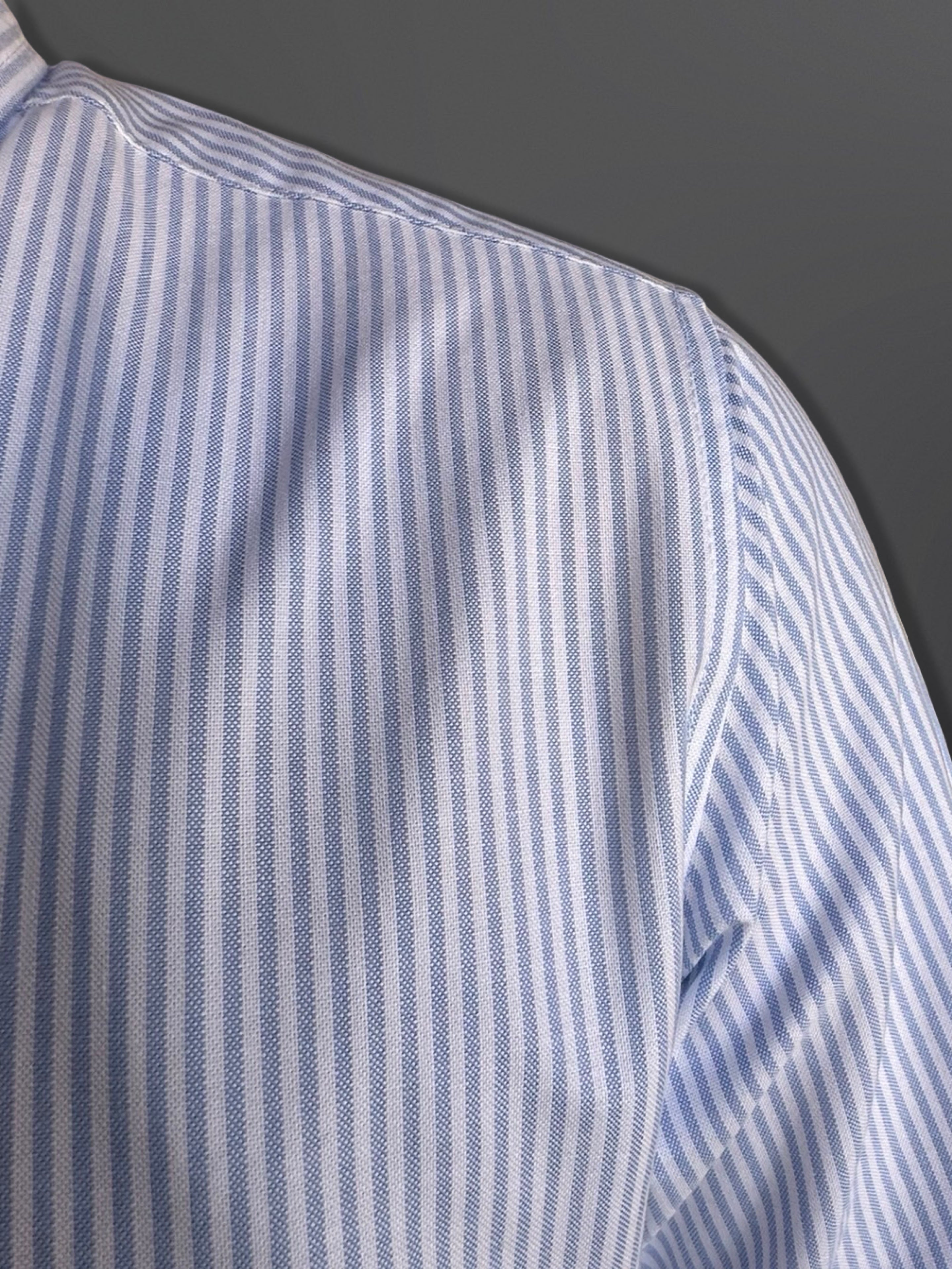 Oxford Shirt Classic Striped Thin, Baby Blue