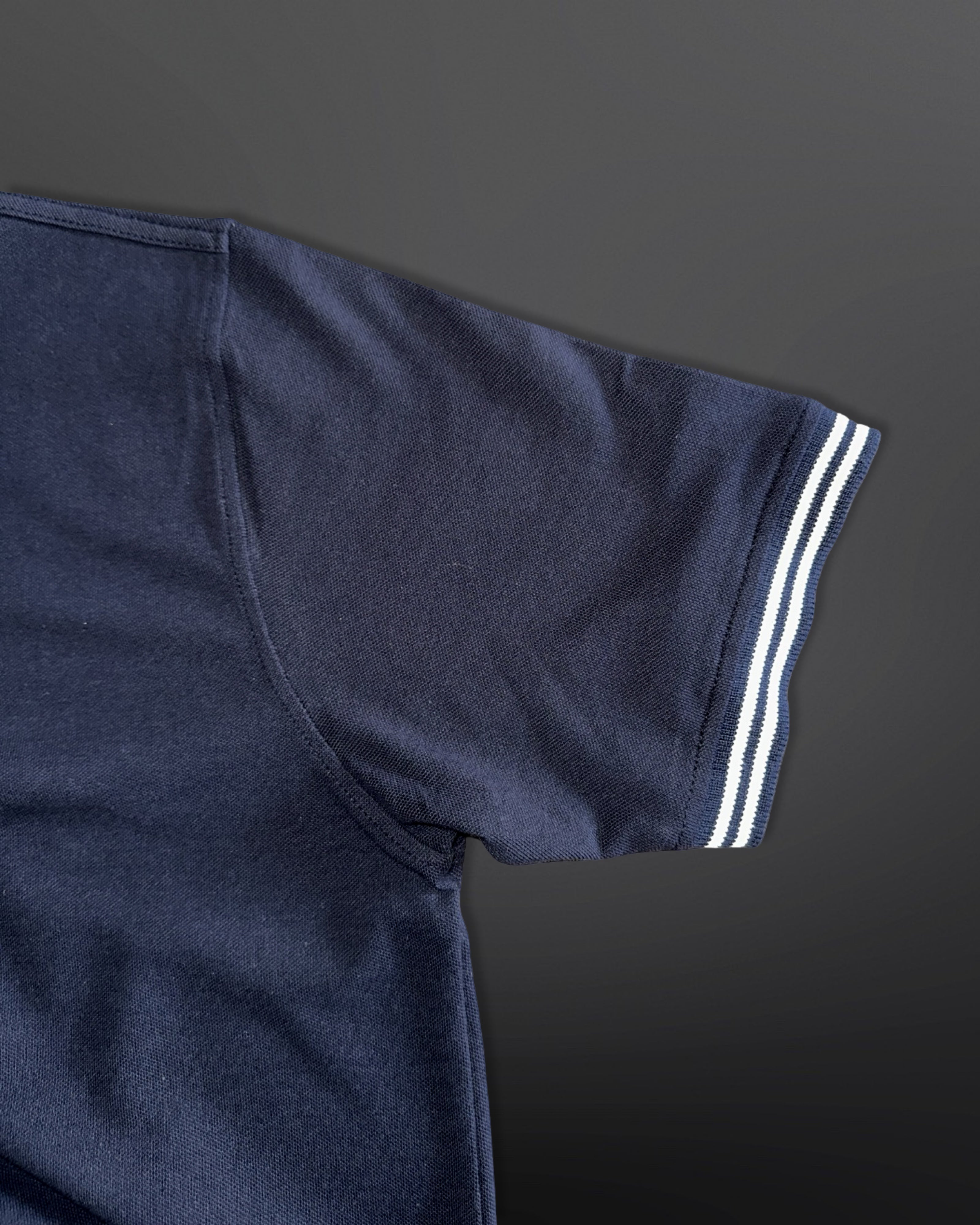 Polo T-Shirt Casual Collar for men, Navy Blue - White