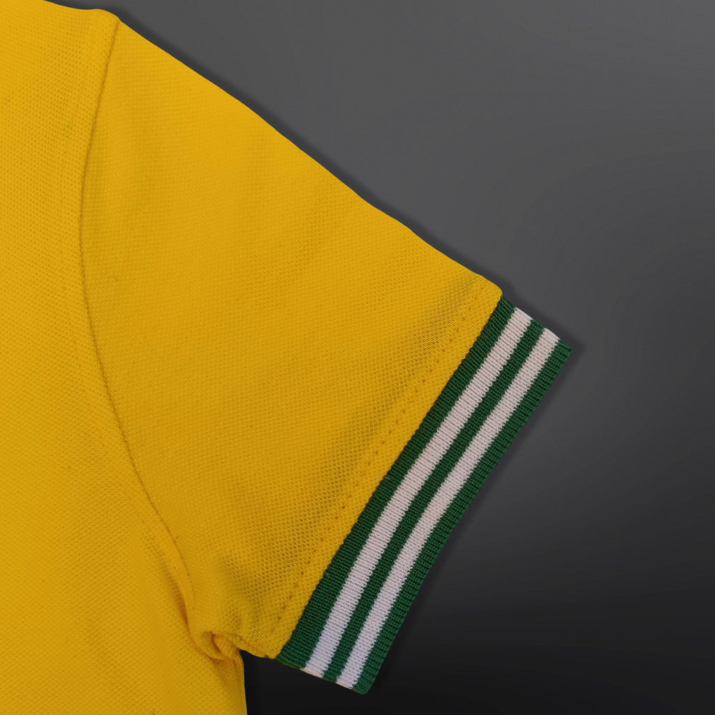Polo Shirt Kids Casual Collar, Yellow - Green