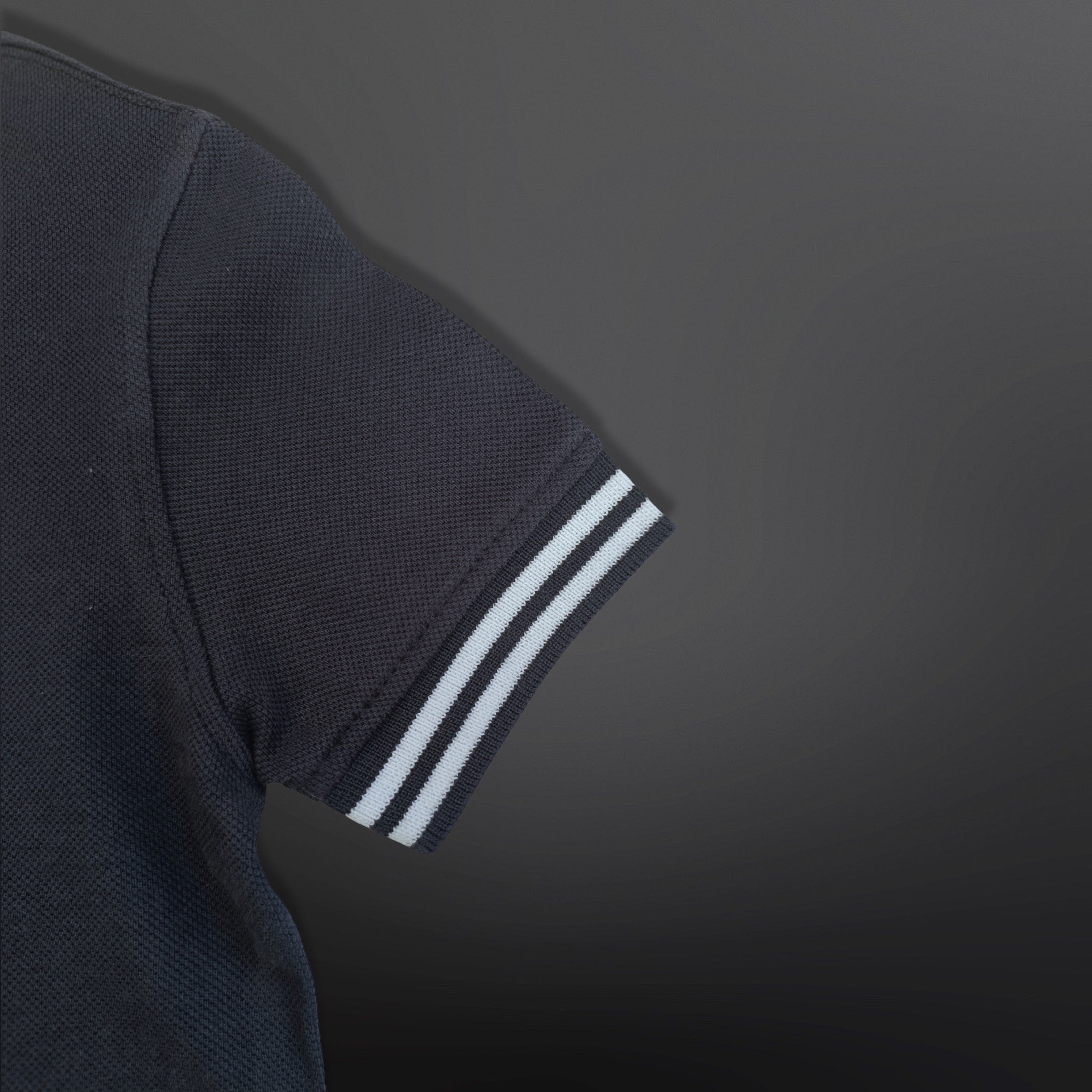 Polo Shirt Kids Casual Collar, Navy Blue - White
