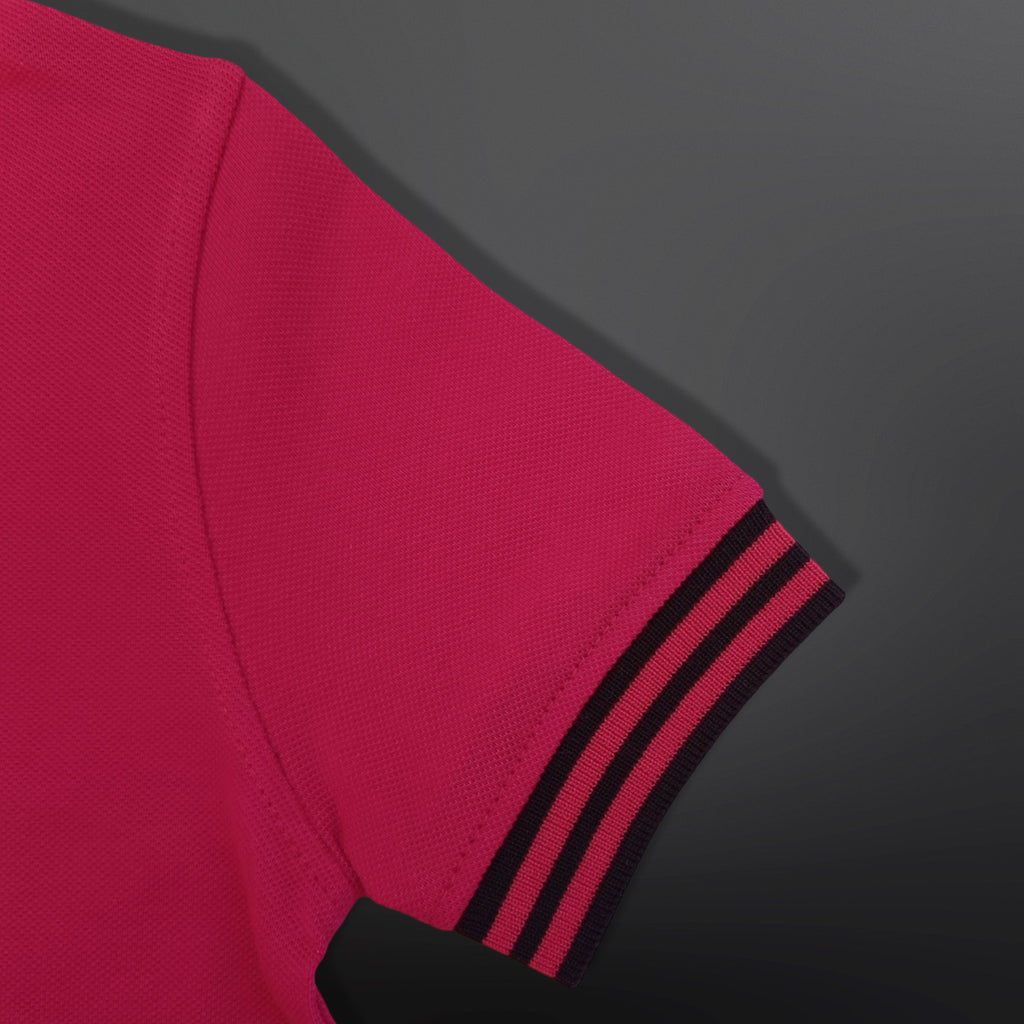 Polo Shirt Kids Casual Collar, Coral - Navy Blue