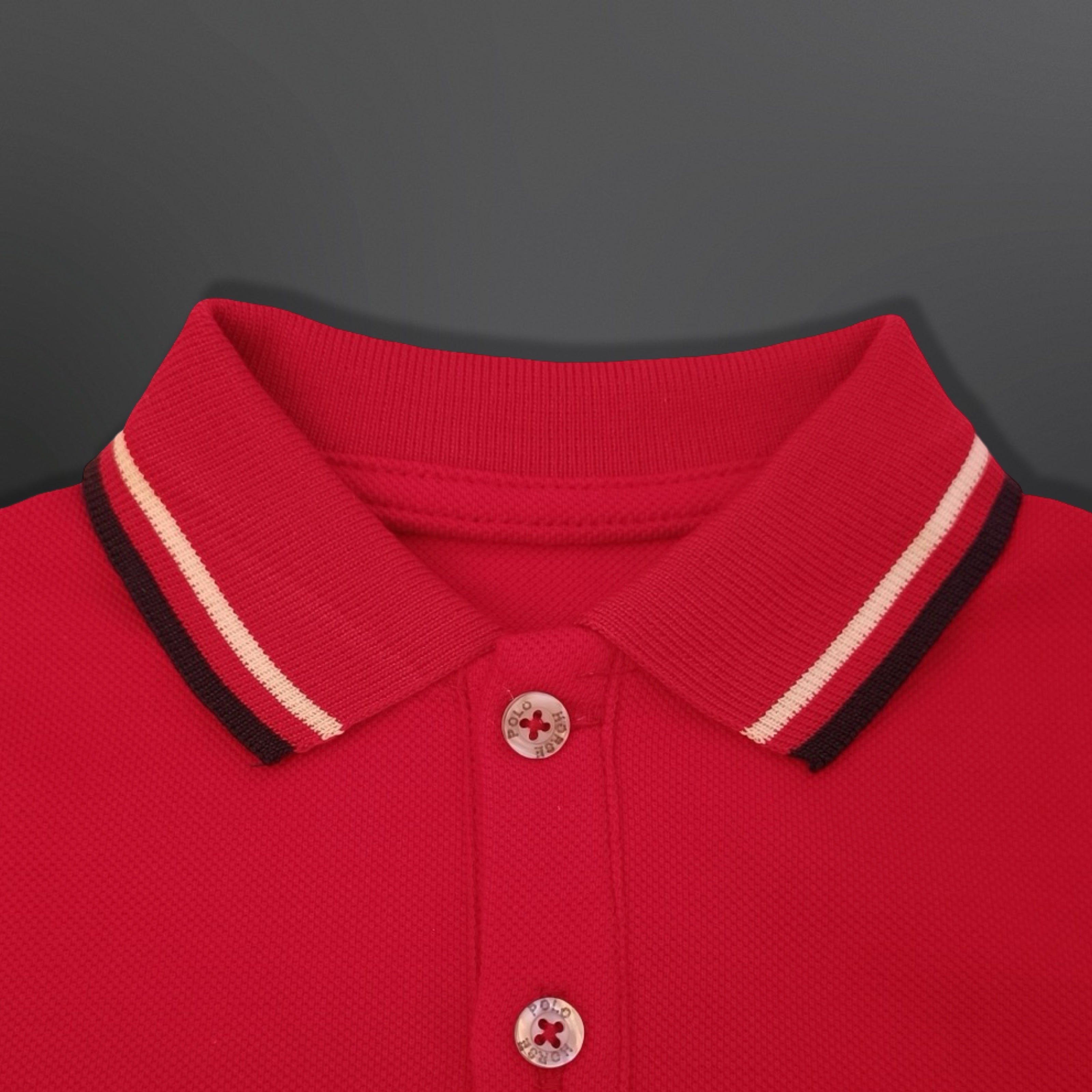 Polo Shirt Kids Casual Collar, Red - Navy Blue - White
