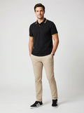 Polo T-Shirt Casual Collar for men, Black - Yellow